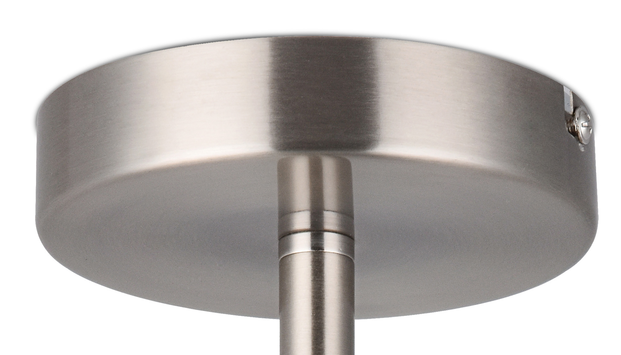 Baymont 40cm Semi Flush 1 Light Satin Nickel, Taupe/Halo Gold DK0249  Deco Baymont